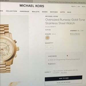 Michael Kors oversized runway watch